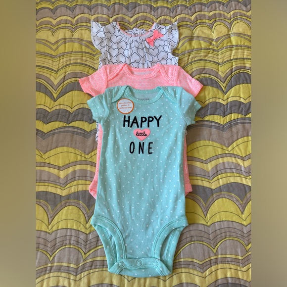 Carte's Set of Three Bodysuit for Baby Girl | New | Size 3Months - Picture 2 of 7